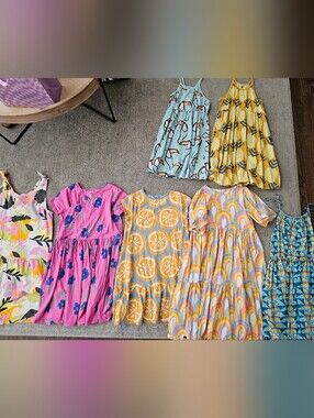 Tea Collection Girls' Mixed-Print Cotton Dresses — Size 12-14